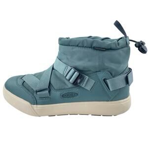 KEEN Hoodzerra Blue Adjustable Strap Waterproof Fashion Insulated Snow Boots 7